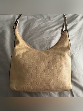 Gucci Guccissima Leather Embossed Monogram Shoulder Bag